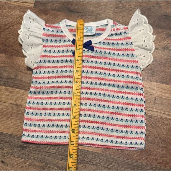 VTG Royal Heir Baby Girls 2-Piece Set Size 12 Mos Red Shorts & Striped Top NOS - Picture 10 of 10